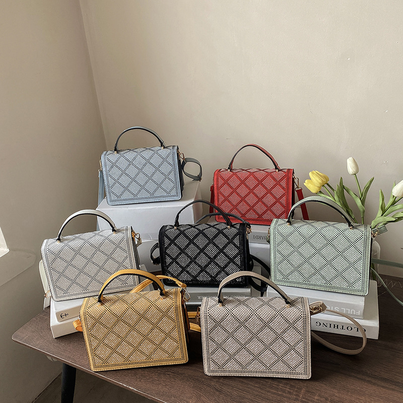 Unique style diamonds hand bags ladies shoulder messenger handbags luxury purses for women