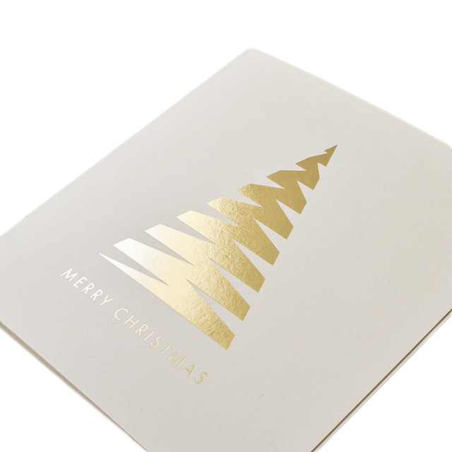 Custom Printing Gold Foil Mini Christmas Gift Card Amazon Greeting Card