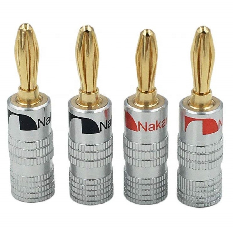 24K Gold Nakamichi динамик Банановый штекер аудио разъем