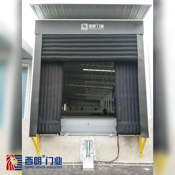 Electric Airtight Logistic Use Polyester Fabric Retractable Inflatable Door Shelter For Dock