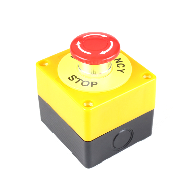 AC 660V 10A NO + NC пластиковый корпус логотип красного цвета переключатель DPST в форме гриба Кнопка аварийной остановки LAY37-11Zs