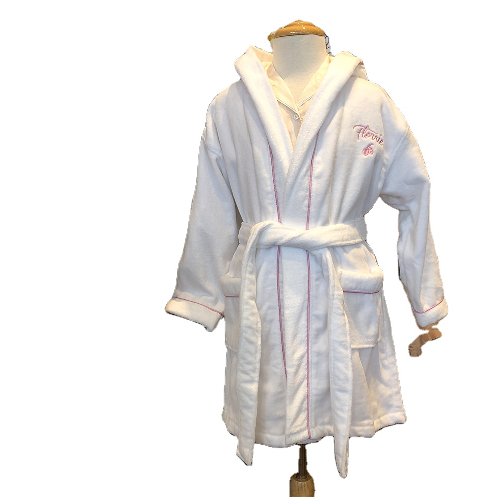 wholesale custom size white kid baby bathrobes
