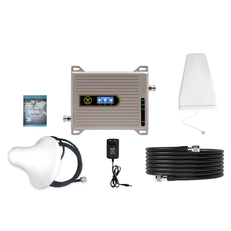 Mobile Signal Booster Three Band Gsm Repeater 2G 3G 4G 900 1800 2100mhz Mobile Signal Booster Repeater
