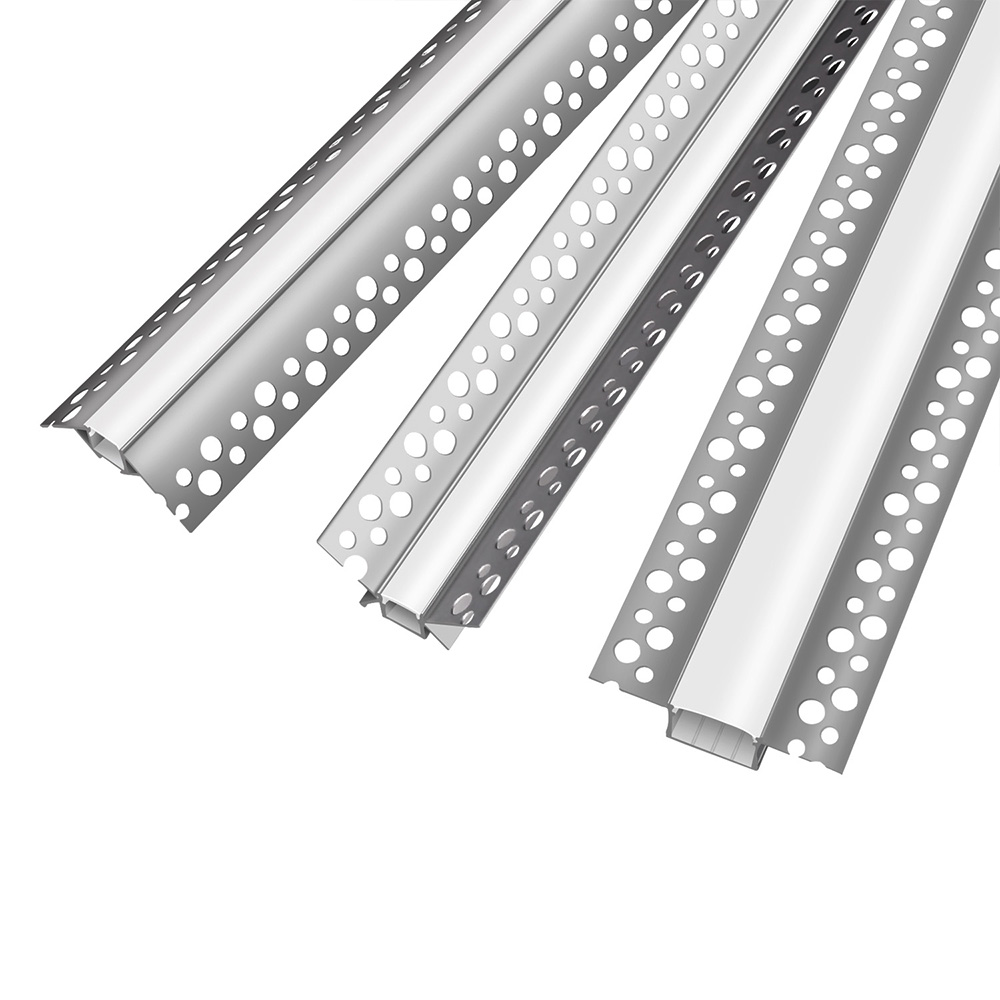 1 м 2 м 3 м led алюминиевый профиль Профиль Экструзионный изгиб Светодиодная лента алюминиевый свет канал штукатурка в светодиодном профиле