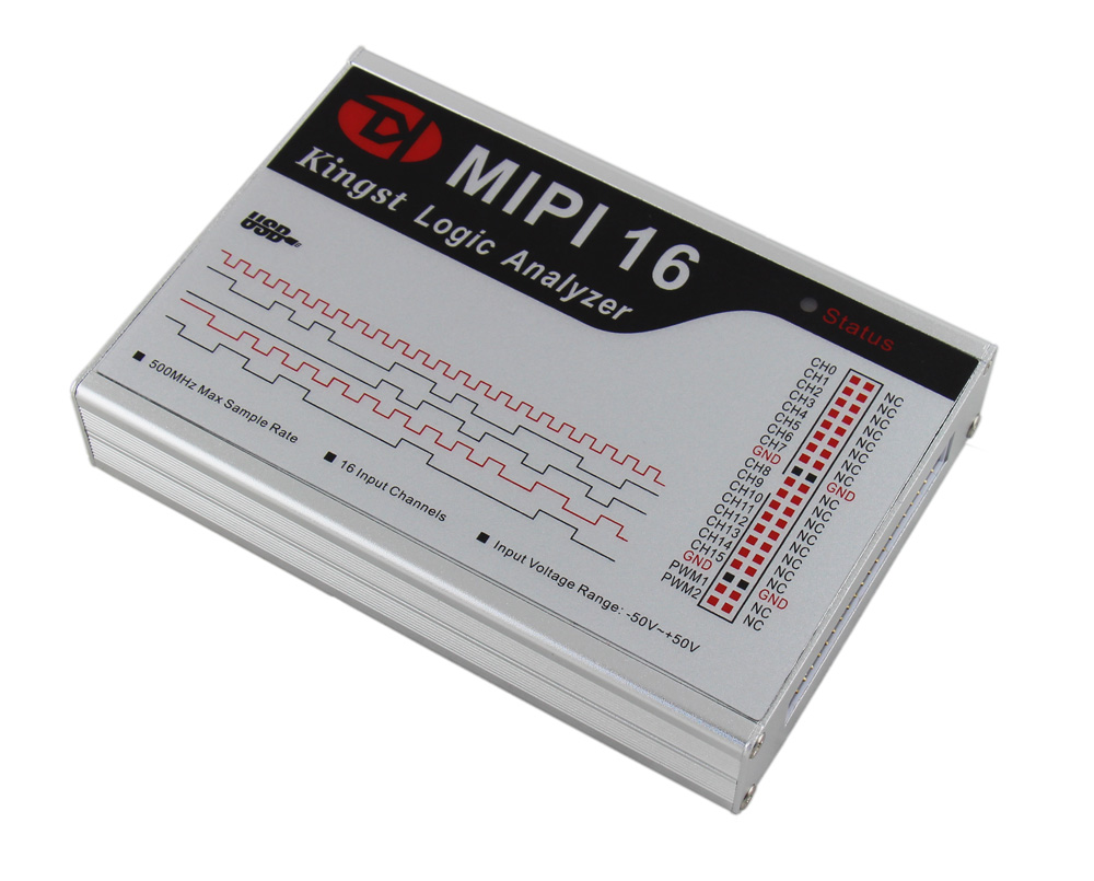 Kingst MIPI16 USB логический анализатор 500M Максимальная скорость выборки, 16 каналов, 10B образцы, MIPI DSI LP протокол анализа, английское программное обеспечение
