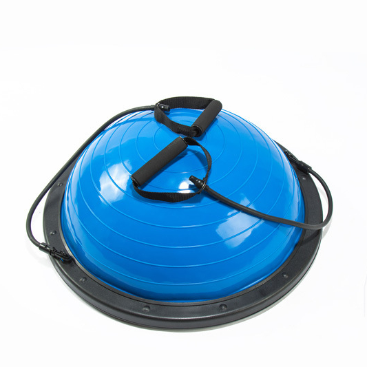 Yoga Fitness Training Exercise Gym Home Core Pilates Half Resistance Bands Inflation Pump 60CM Bosuing balance Ball