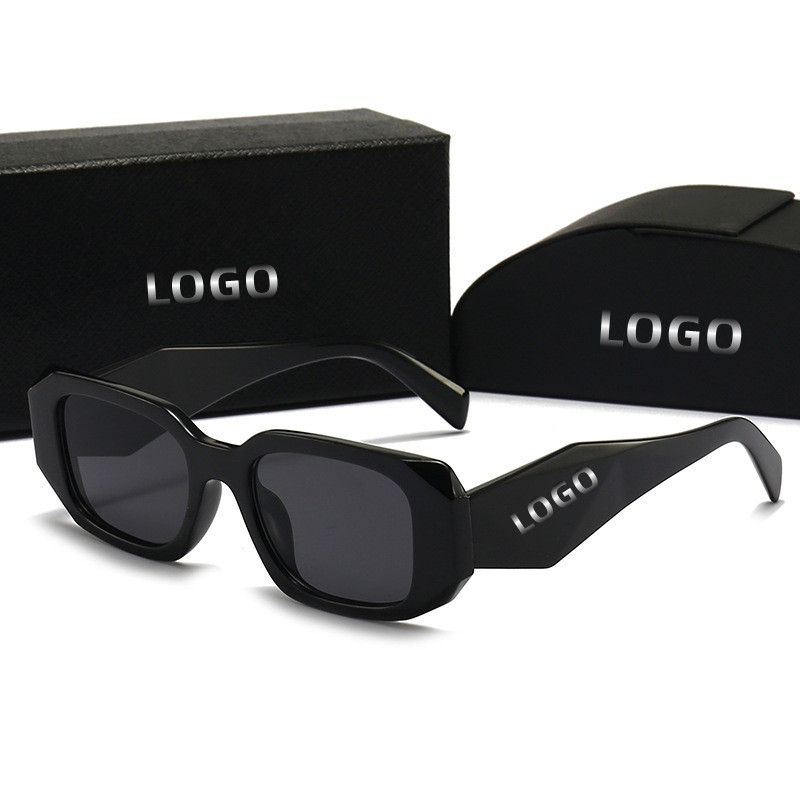 High Quality Trendy 2024 hexagon square custom Logo uv400 Oversized shades wholesale designer luxury ladies shades sunglasses