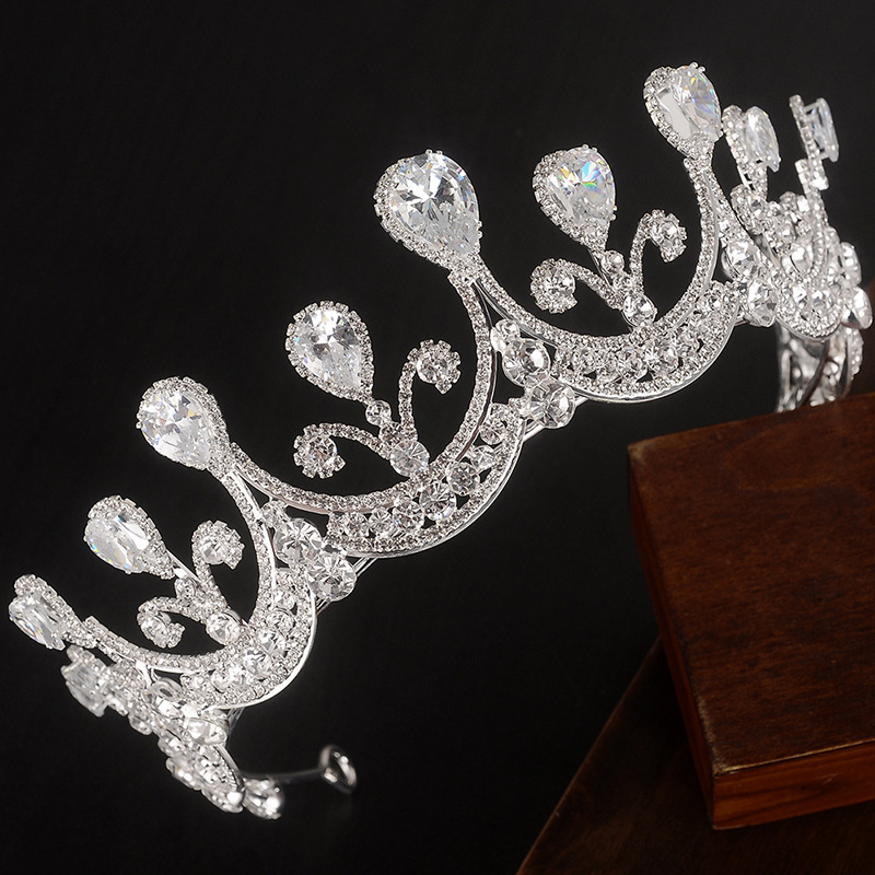 wedding miss usa russian african imperial crown professional bridal diademe mariage quartz tiara cubic zirconia