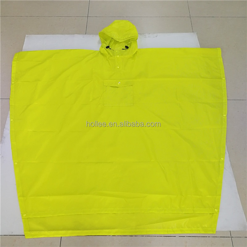Reusable Polyester Rain Poncho Rain Cape for Cycling with light weight and good quality