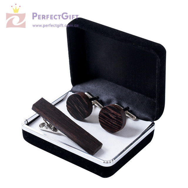 Promotion classic wooden cufflink blanks for men with you own logo