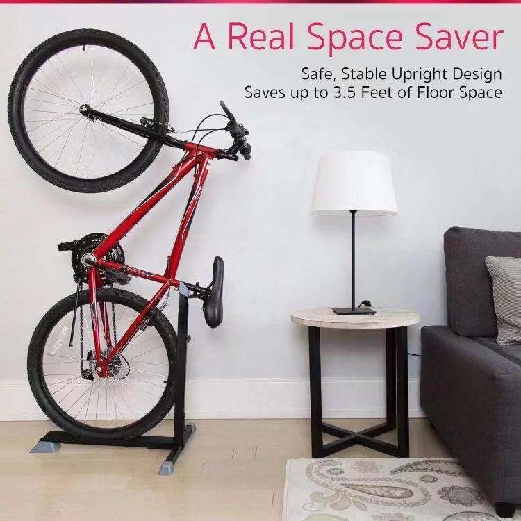 New design L type bike stand indoor vertical bike stand rack indoor bicycle storage rack