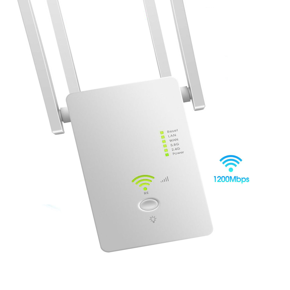 1200 Мбит/с двухдиапазонный 2,4 ГГц и 5,8 Гц Wifi расширитель, Беспроводной ретранслятор сигнала, маршрутизатор