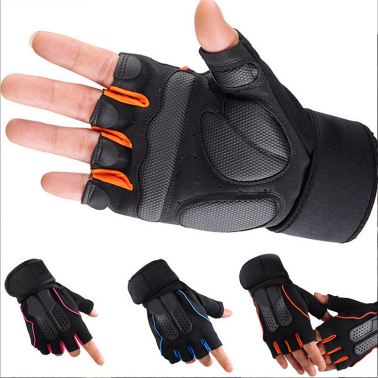 Custom Gym Sport Gloves Workout Wrist Straps Padded Weight Lifting Gloves