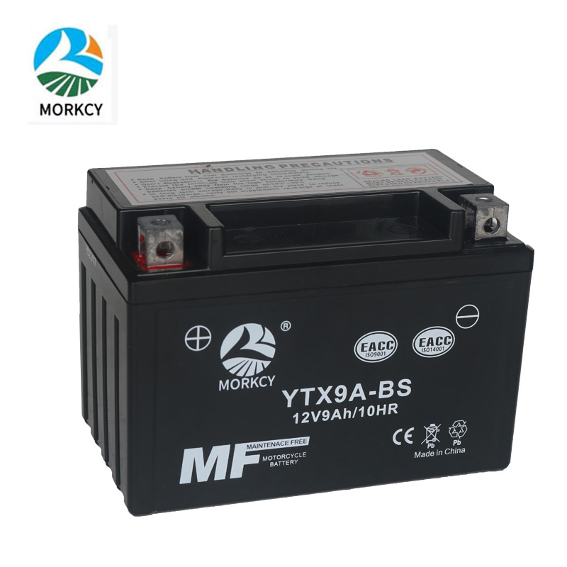 12V 9Ah/10HR перезарядки хранения необслуживаемые свинцово-кислотные запуска АКБ для мотоциклов, YTX9A-BS Scooter150 АКБ для мотоциклов, завод
