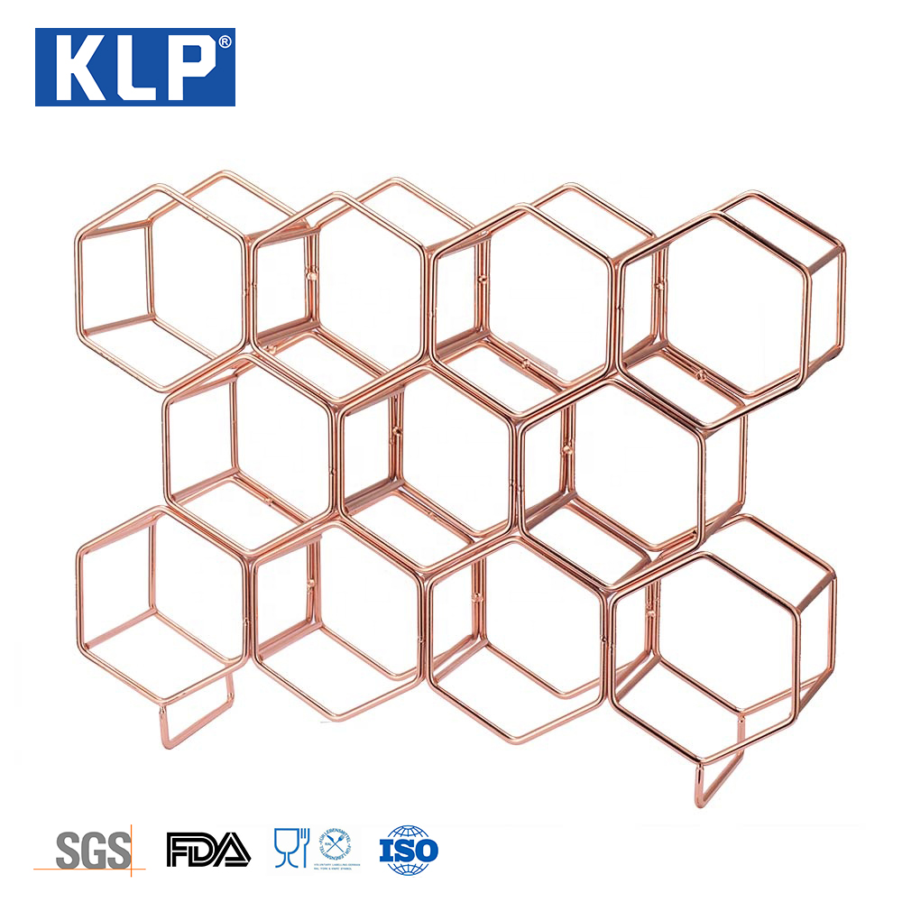 KLP nordic wine rack bottle shelf custom home bar wine bottle wine racks holder with honeycomb shape
