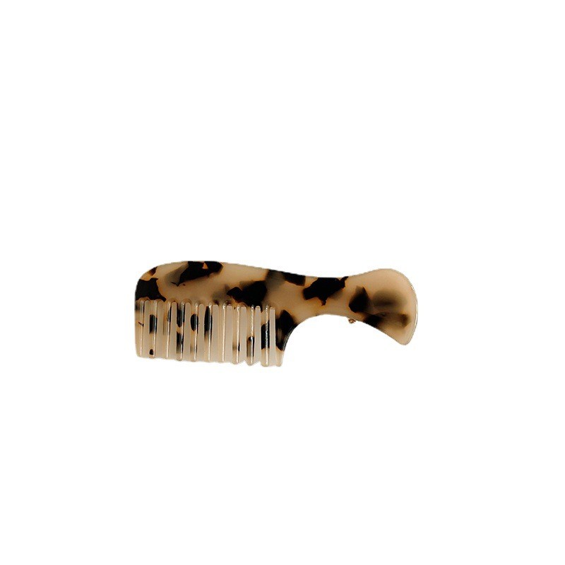 New acetic acid comb hair clip girl colorful fashion leopard print Korean style comb hairpin jewelry