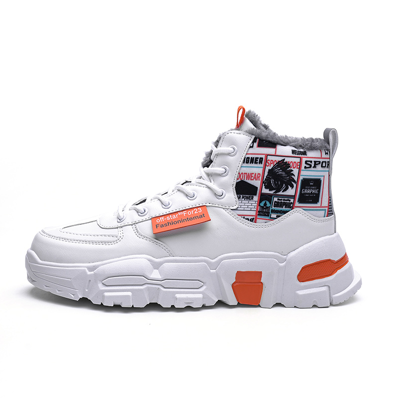 China Wholesale Fashion Brand Men's Sports Casual Shoes Comfortable Breathable Soft High Top Sneakers For Men
