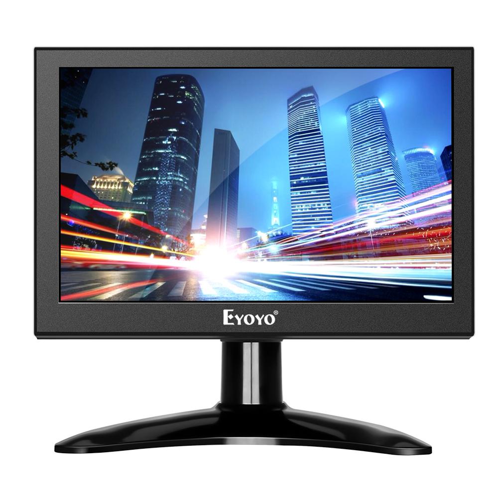 Eyoyo 7 дюймов маленький HD ЖК-монитор, Портативный 1280x800 16:10 IPS экран Поддержка H-D-M-I/VGA/AV/BNC входы