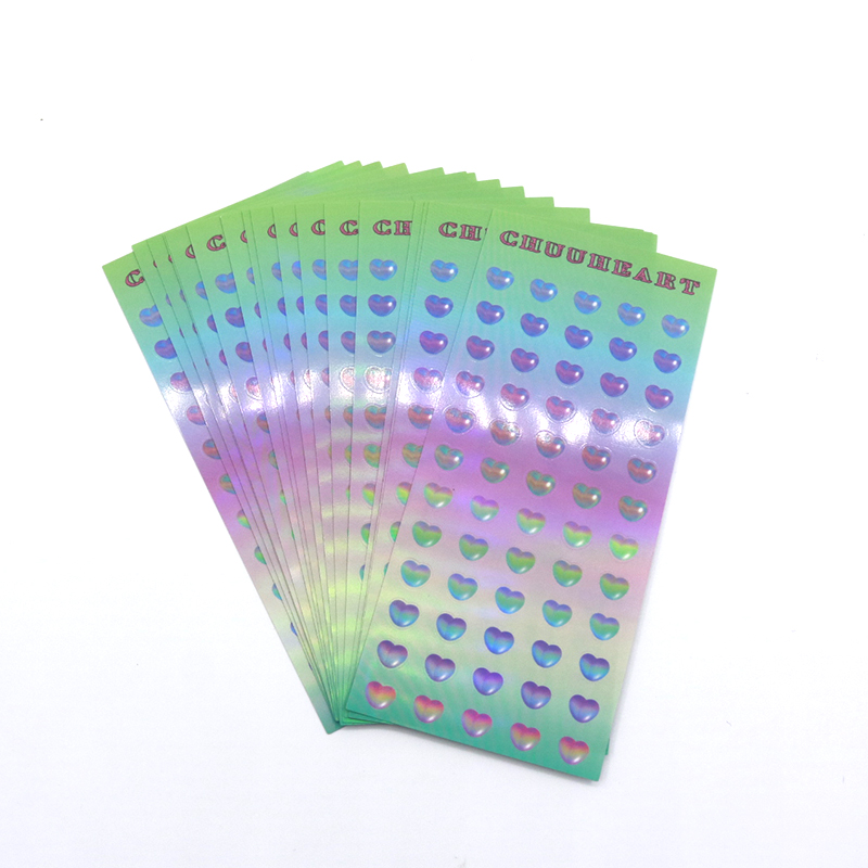 High Quality Custom Latest Popular Stickers Online Logo Vinyl Love Holographic Sticker Sheet