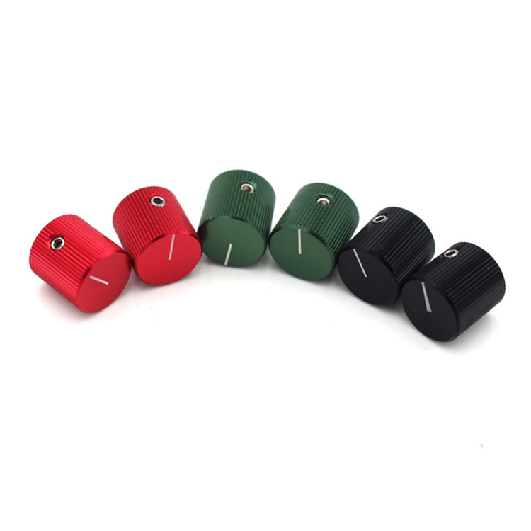 custom 1/4" 6mm anodized d shaft rotary dial brass metal switch amplifier knurled aluminum Volume potentiometer control knob