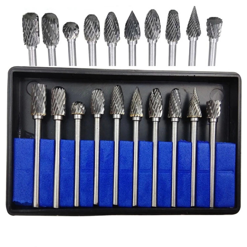 1/8 Tungsten Carbide 3x6mm Drill Bits Rotary Burrs Metal Diamond Grinding Woodworking Meatl Milling Cutters Drill Bits DIY Hand