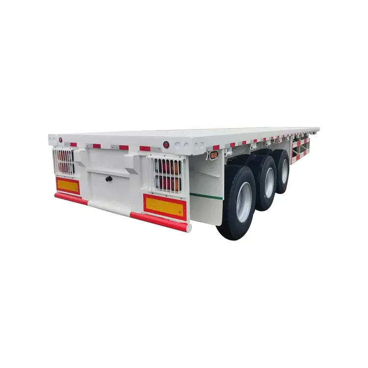 Low Prices 40 Feet 20 Feet Container Trailer 3 Axles Flatbed Semi Trailer