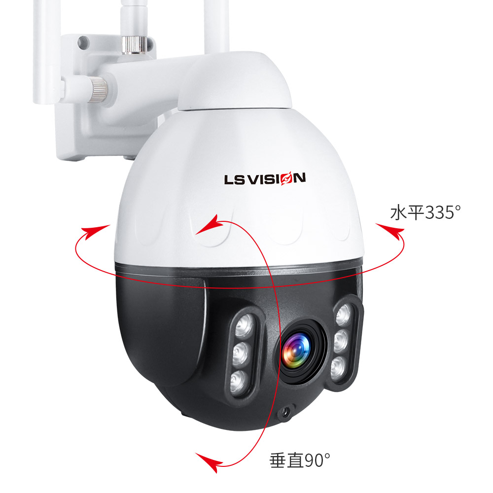 Купольная PTZ-камера LS VISION H.265, наружная беспроводная камера видеонаблюдения HD, 1080P, 3G, 4G, Wi-Fi, с дневным и ночным видением, Поддержка карт памяти до 128 ГБ