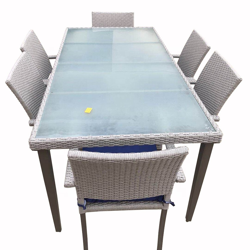 New Rattan Exterior Furniture Outdoor Dining Set Modern