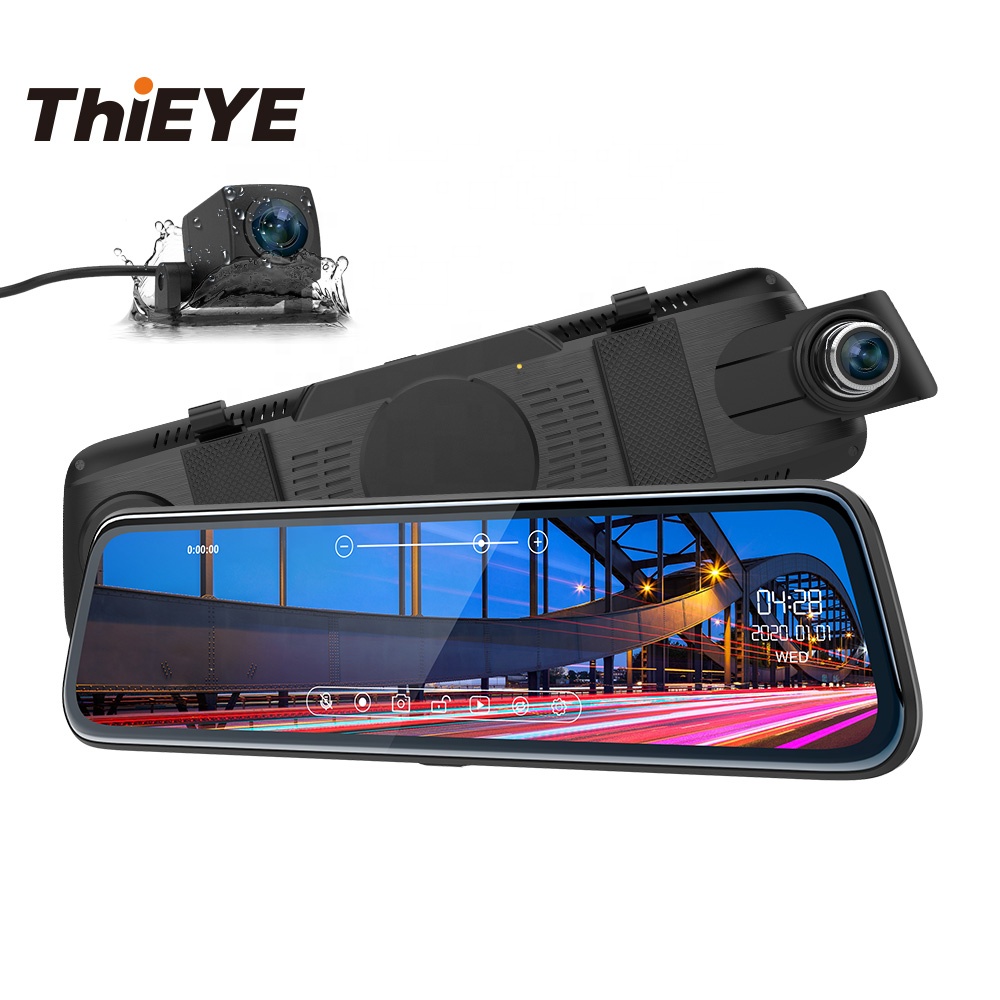 ThiEYE CarView 2 10 дюймов двойной объектив Full HD 1080P 720P зеркало заднего вида видео регистратор видеокамера Автомобильный видеорегистратор Камера