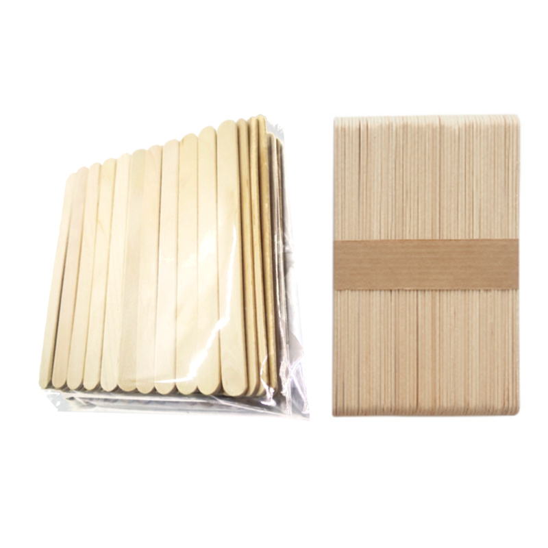 AB mix grade 100% birch wholesale ECO Wood Ice Cream Sticks 114x10x2 mm Disposable Bamboo Popsicle Stick