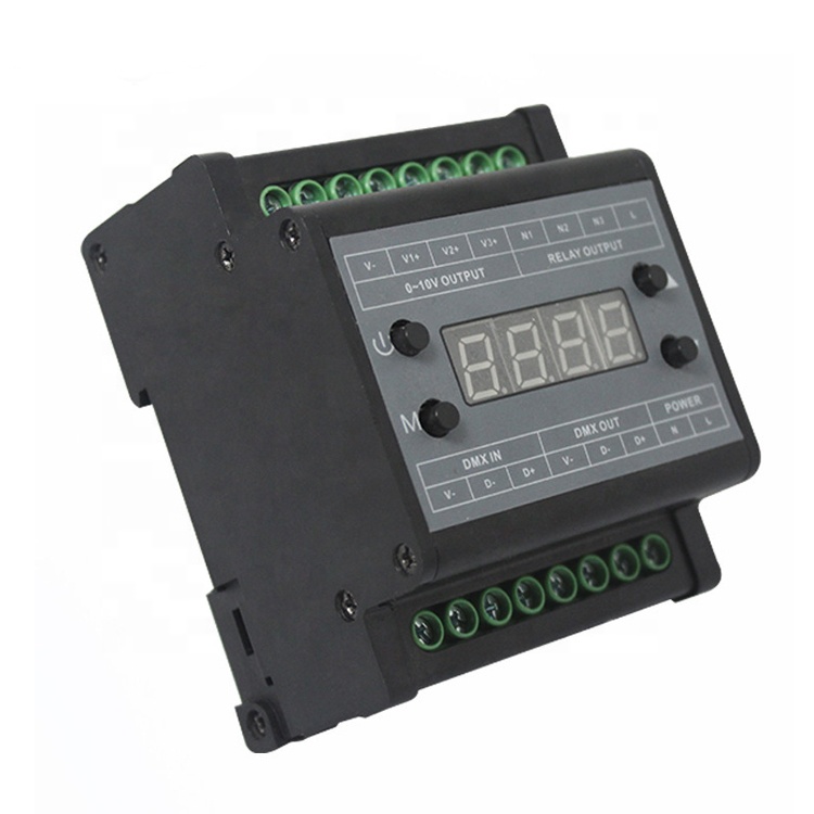0-10V или 220V выход DMX Triac диммер DMX 0-10V диммер