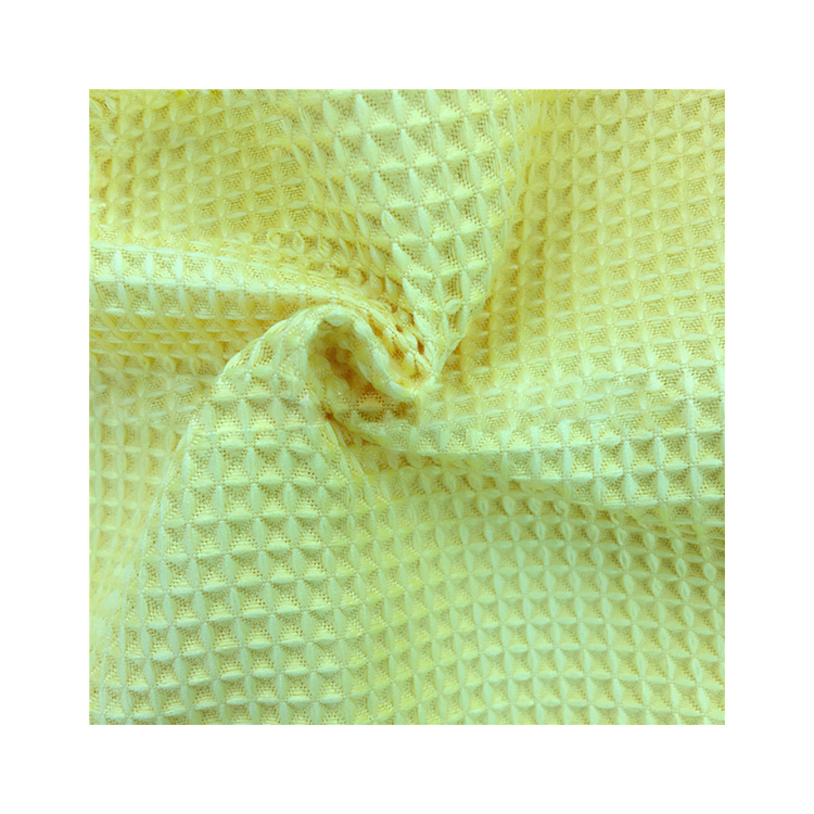 Profession Design New Products Yellow Color Microfiber Waffle Cloth Auto Cleaning Fabric