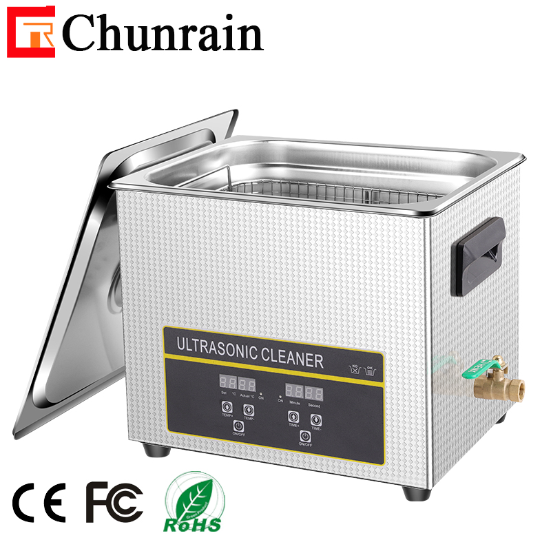 FCC CE ROHS Ультразвуковой очиститель 10L CR-040S 240 Вт 40 кГц 80 кГц для лабораторий пипетки тесты трубы медицинские стоматологические хирургические инструменты