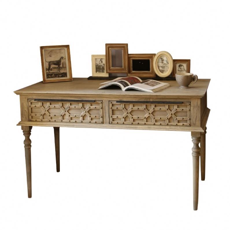 American high-end fashion antique wooden oak desk custom furniture