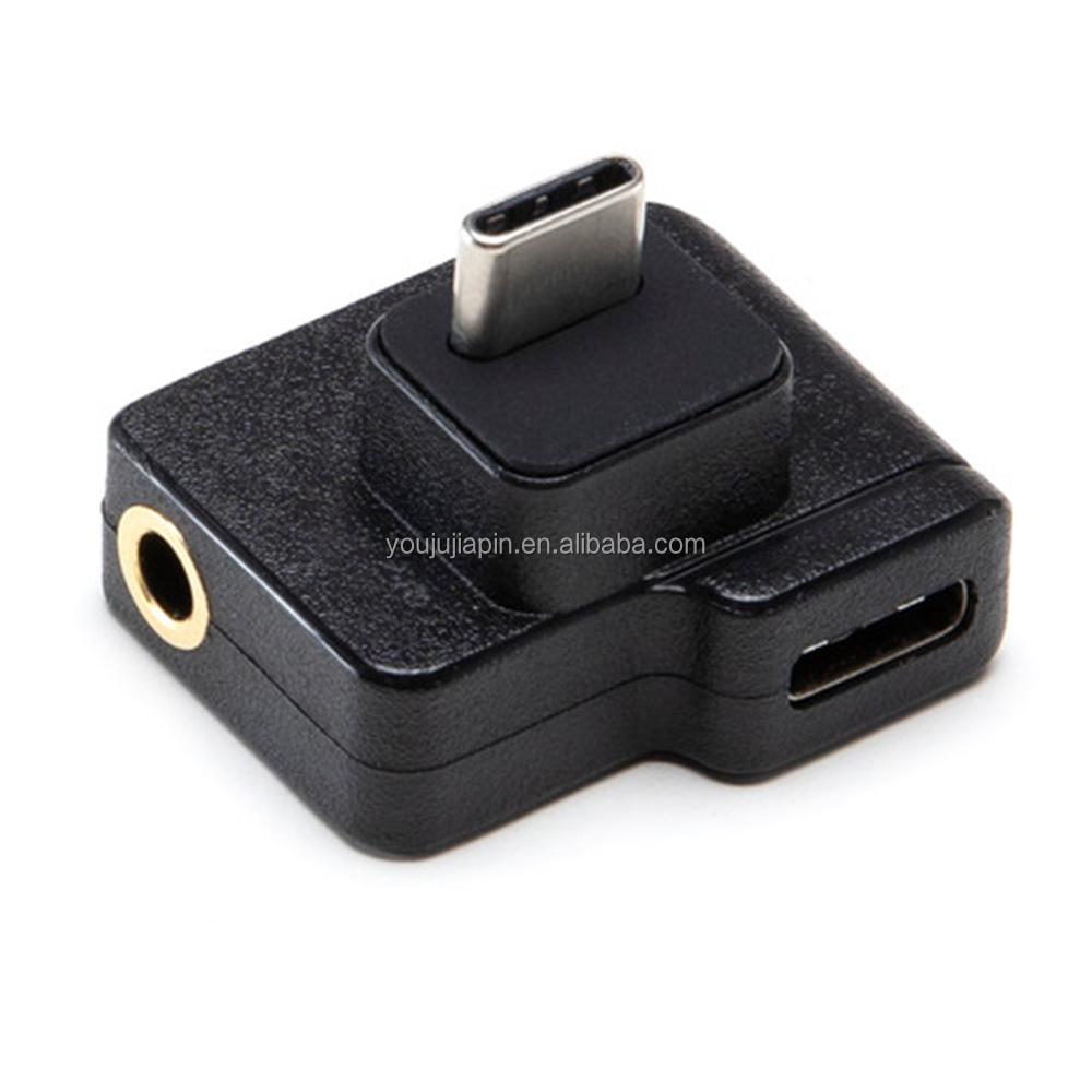 Cynova OSMO экшн натуральная двойной USB-C до 3,5 мм Mic микрофон адаптер совместим с DJI OSMO аксессуары для экшн-камеры