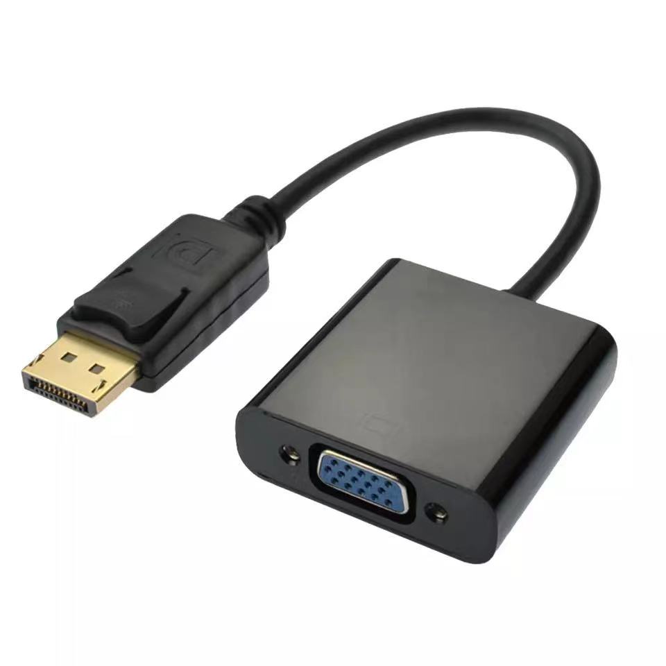 Позолоченный переходник с порта дисплея 1080P папа на vga 15pin мама кабель-преобразователь displayport DP на vga
