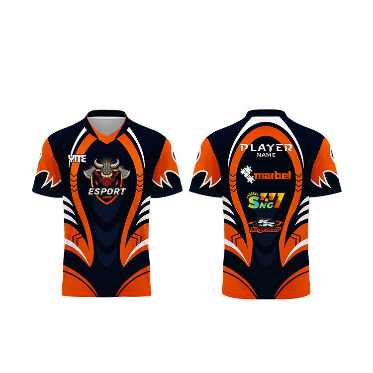 OEM short sleeve e-sport jersey custom sublimation gaming e-sport shirt team e-sport uniform