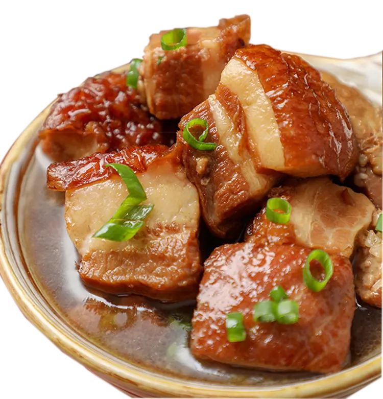 Canned Food Meat Pork Braised In Soy Sauce Round Tinplate Stewed Pork Canned