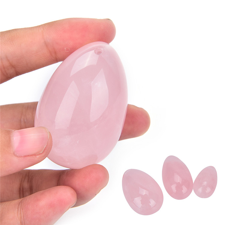 2020 Hot new crystal rose quartz yoni egg vaginal exerciser egg sphere with line and gift box