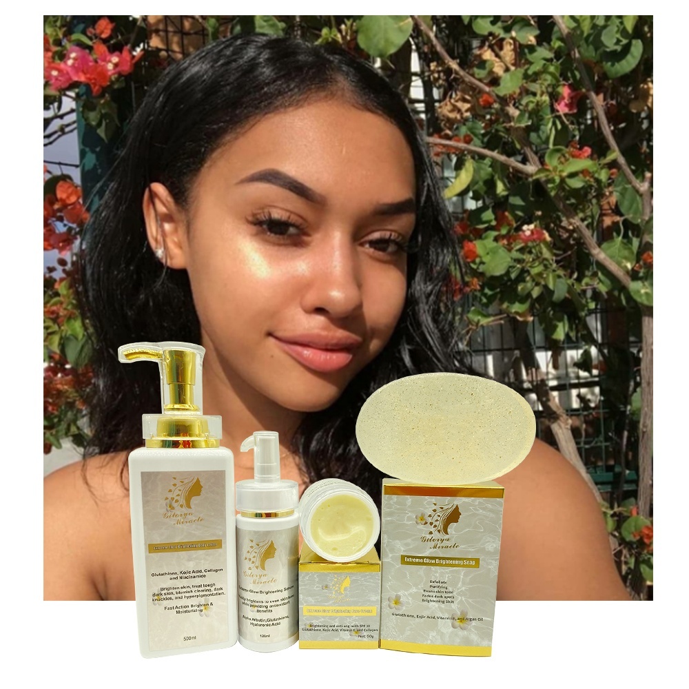 Private Label Skincare Flawless Light Skin Clean Blemish Acne Brightening Anti aging Skin Care Set (New)