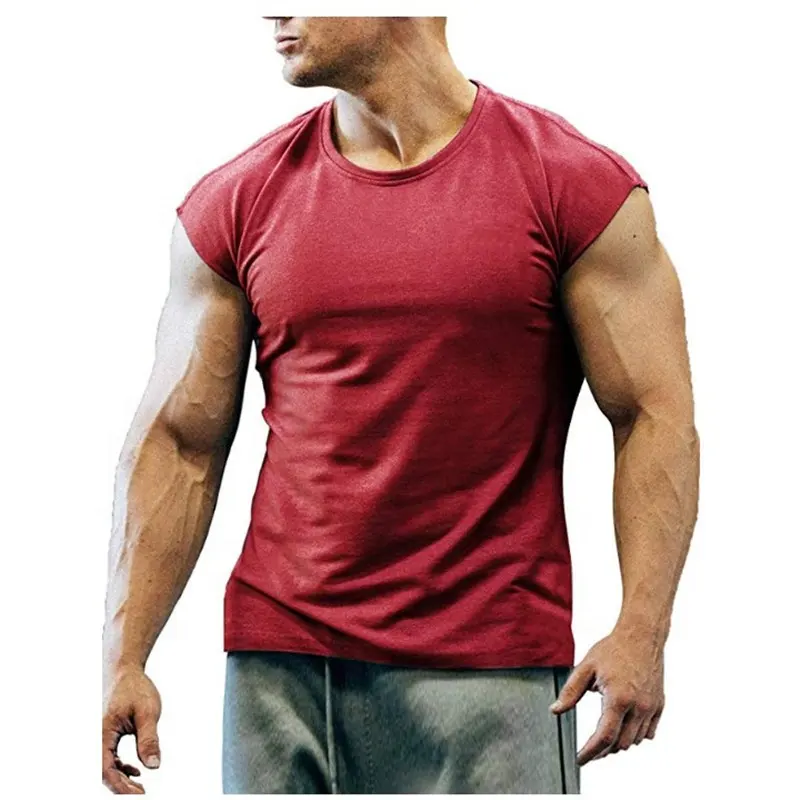 Custom LOGO Summer Men's Tank Top Vest Sleeveless T Shirt Muscle Gym Fitness Sports Men's Workout Tank Tops