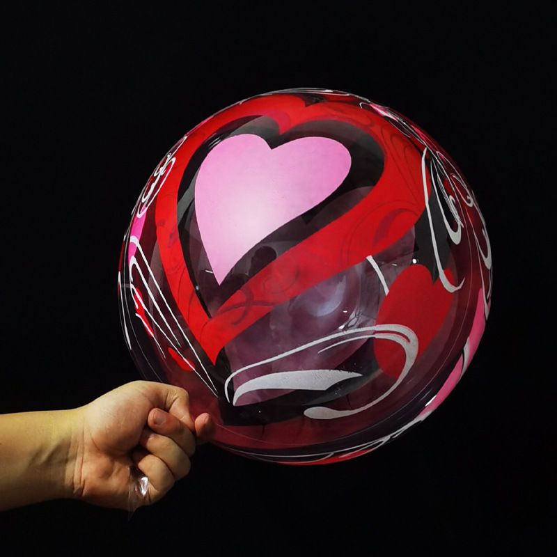 BOBO balloons Transparent PVC Balloons 20 Inch Cartoon Printing Cartoon Pattern Party Decoration Scene Bobo Balloon