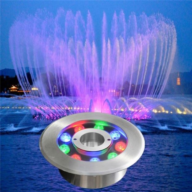 Многоцветный декоративный rgb подводный свет DMX512 управление IP68 светодиодный фонтан свет для бассейна свет