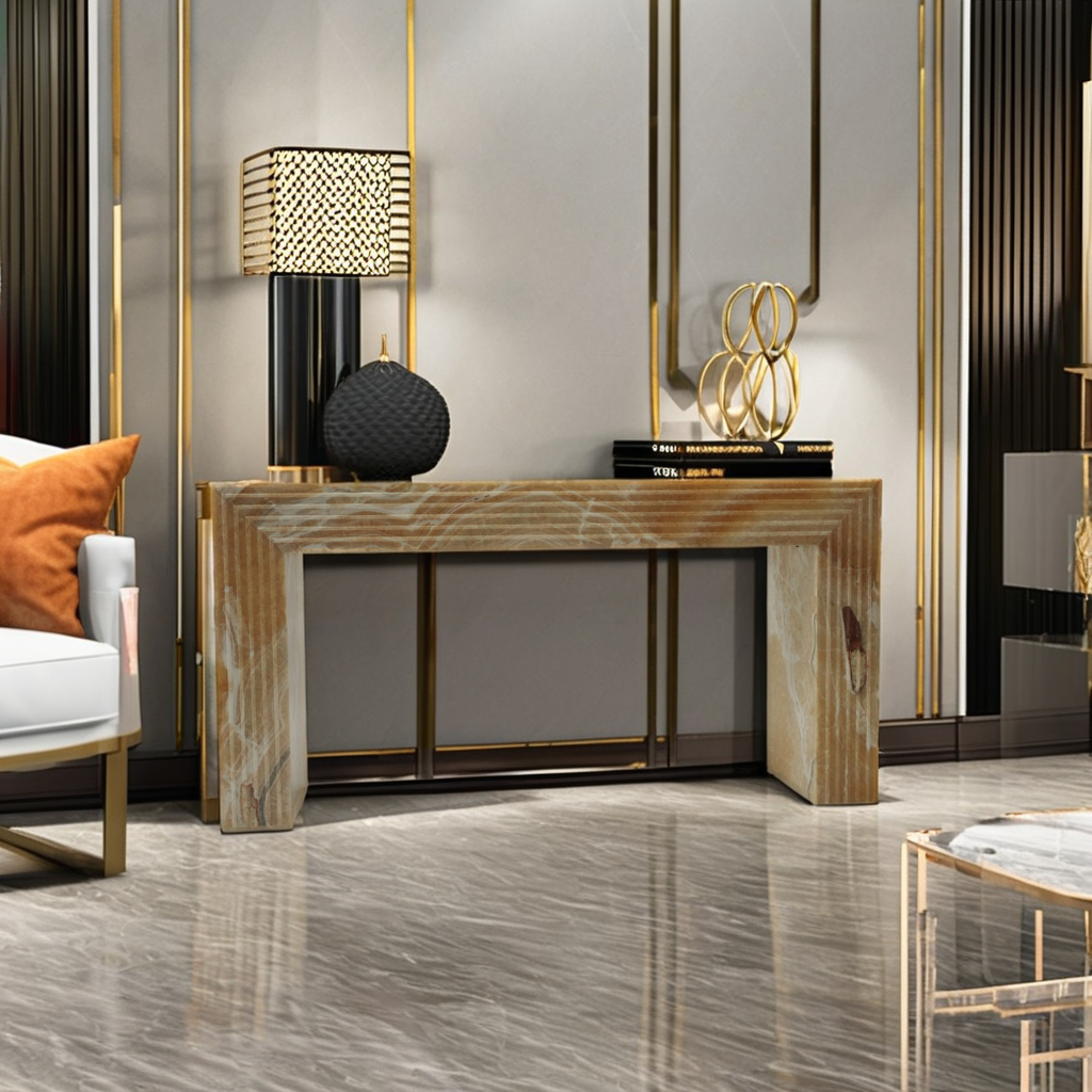 2024 Modern Console Desk Luxury Corridor Decoration Entrance Marble Console Desk