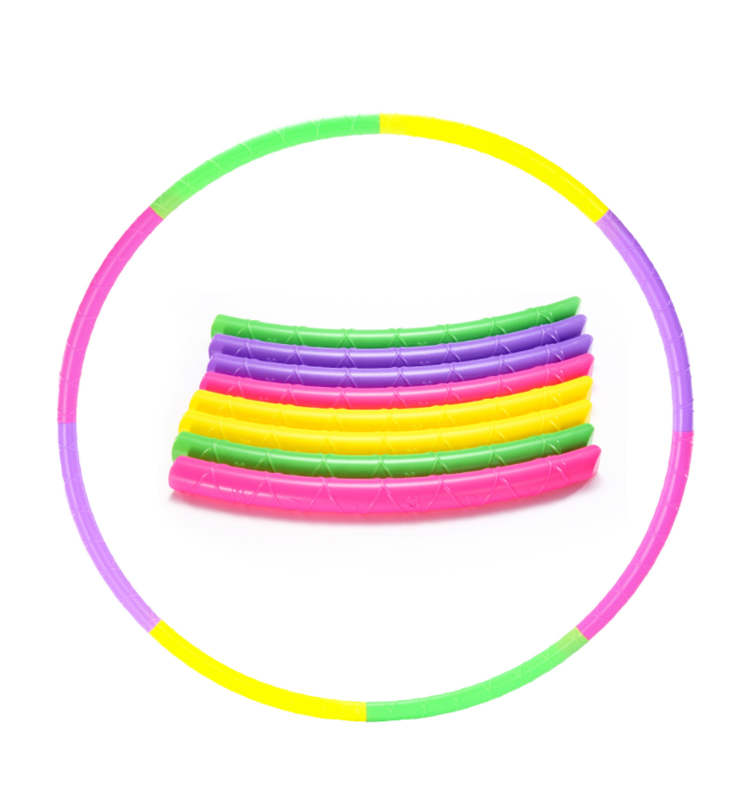 Kids Detachable Printed Non Slip Texture Fitness Hoola Hoop Toy Exercise Hula Hoops Set