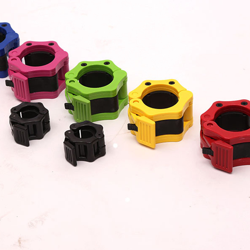 Household Plastic Multi Color Barbell Buckle Collar Fast Safety Barbell Lock Strap Clips Head