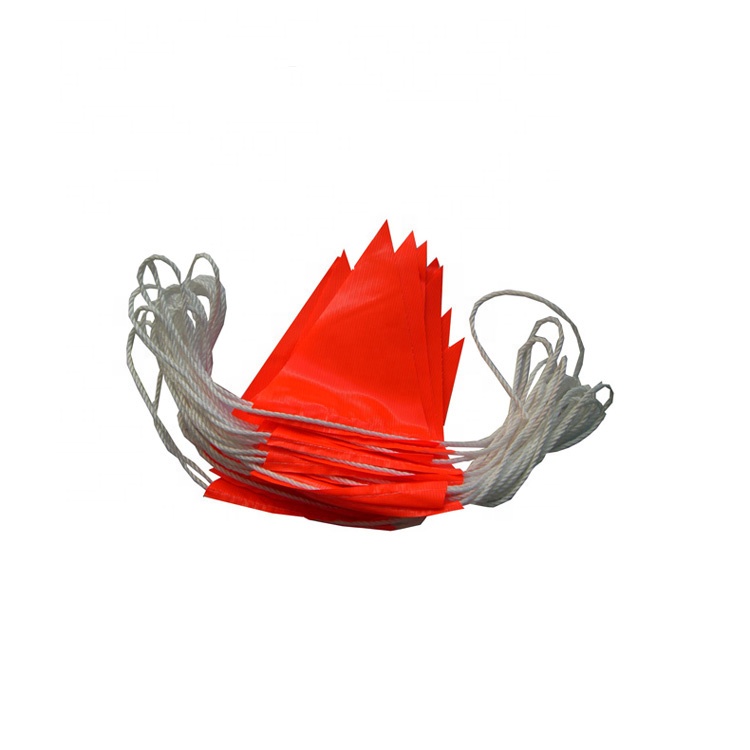 Traffic Band Caution PVC and PP Material No Print Triangle Safety Flag Line