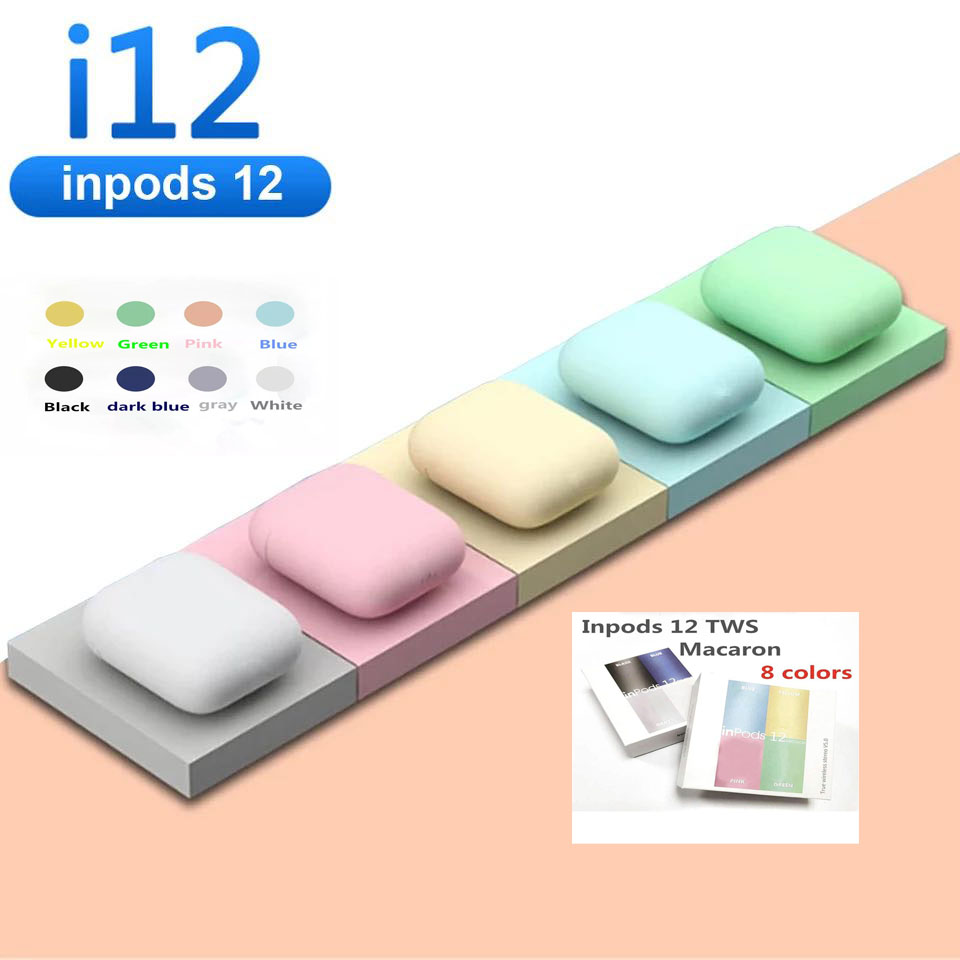 Inpods12 наушники i7s i9s i11 i12Tws беспроводные наушники гарнитура i12 Tws наушники i12 macarons i12 tws