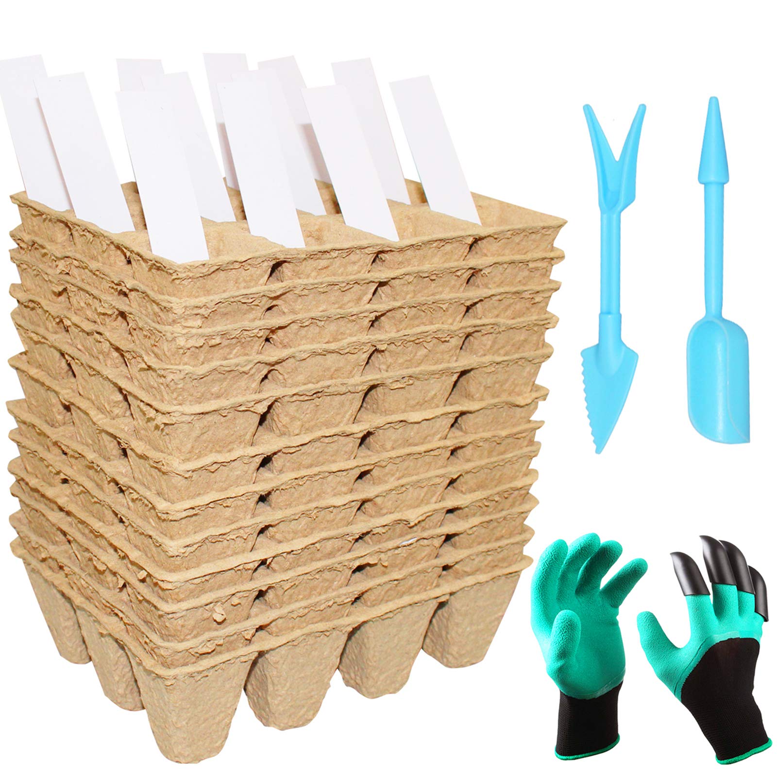 12 Pack Seed Peat Pots Vegetable Flower Biodegradable Seedling Trays Seed Starter Tray Biodegradable