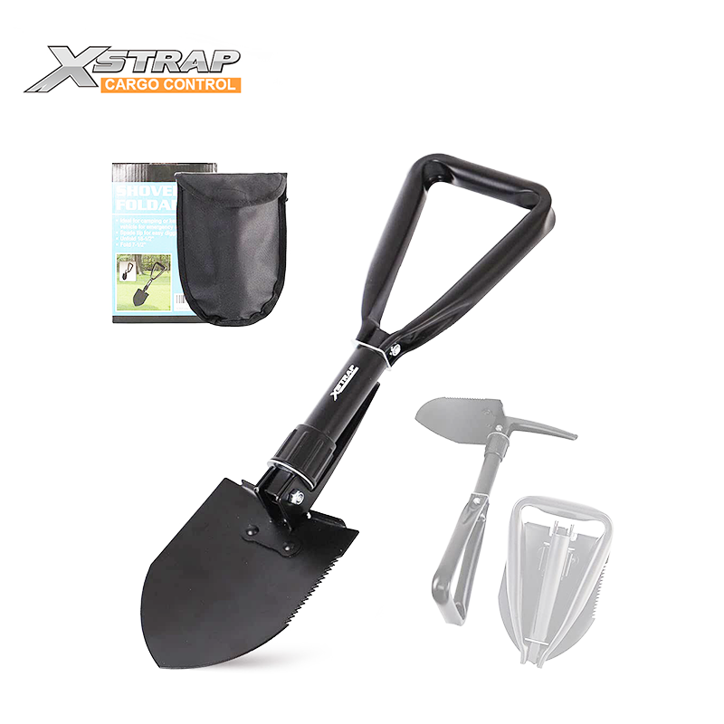 XSTRAP Manufacture High Quality Foldable Small Spade Multi Function Car Camping Survival Mini Folding Military Shovel